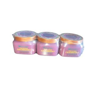 Lot of 3 tree hut frosted cranberry shea sugar bath scrub shower smooth